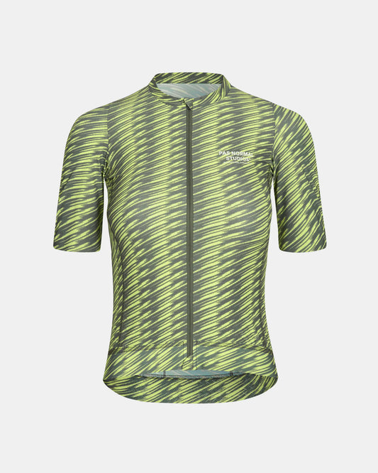 Women's Solitude Jersey - Dark Moss/Lime Green