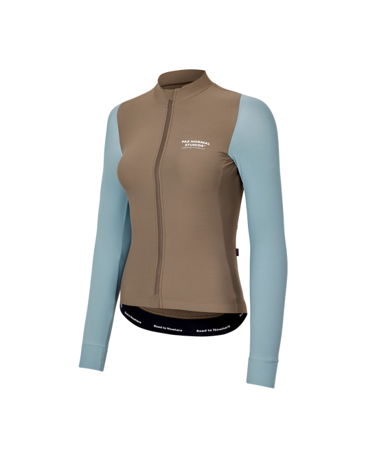 Women's Mechanism Long Sleeve Jersey -  Dusty Blue/Dark Stone