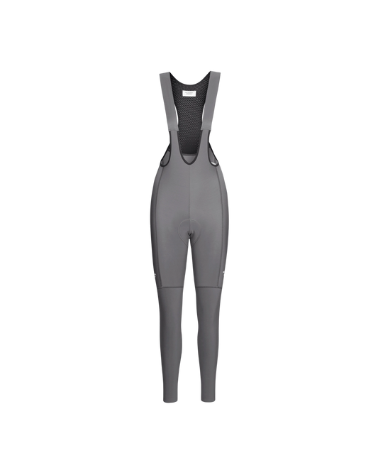 Women's Essential Thermal Long Bibs — Stone Grey