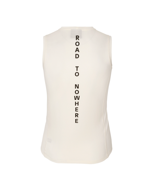 Mid Sleeveless Base Layer — Off White