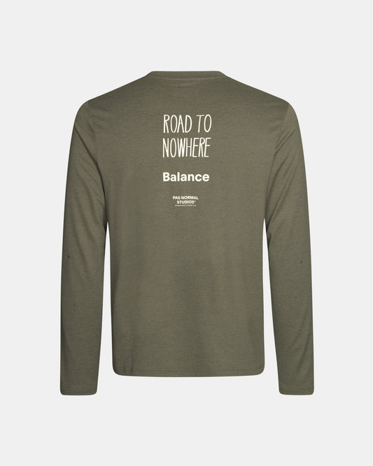 Men's Balance Long Sleeve T-Shirt - Olive Grey