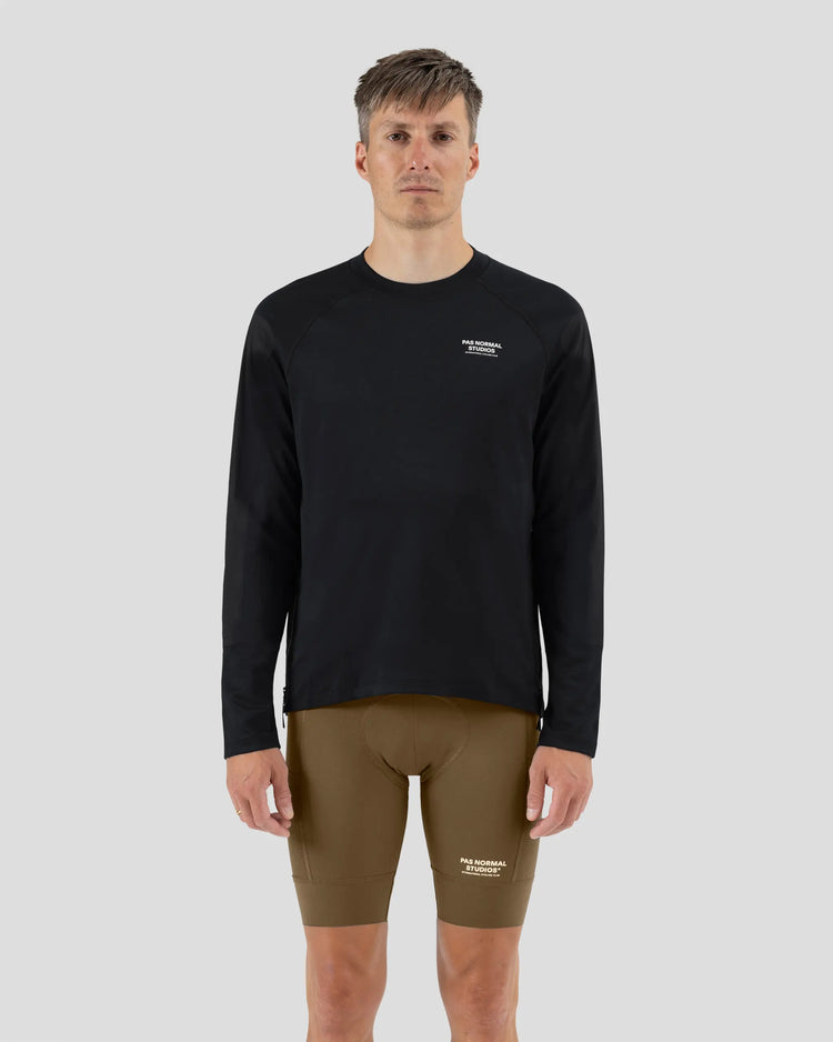 Men's Escapism Technical LS T-shirt - Black