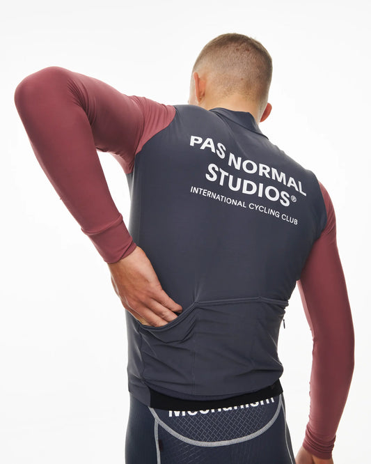 Men's Mechanism Long Sleeve Jersey — Dark Navy / Dusty Mauve