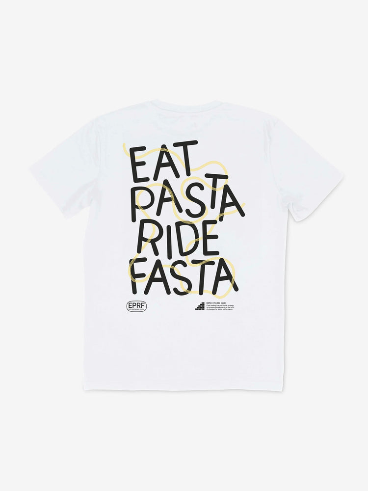 Eat Pasta Ride Fasta - T-shirt Wit 