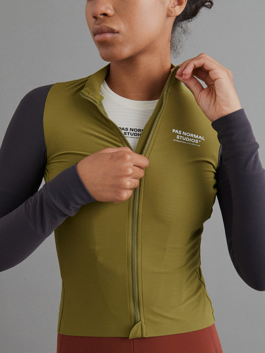 Women's Mechanism Long Sleeve Jersey - Deep Green/Green