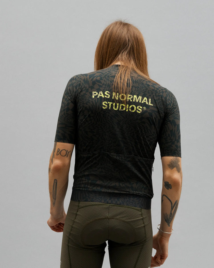 Men's Essential Jersey - Check Olive Green